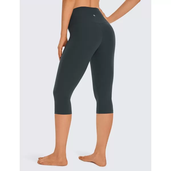 CRZ YOGA Womens Butterluxe High Waist Lounge Capri Leggings 17  19  21  Workout Buttery Soft Crop Yoga Pants17 inches Dark Green