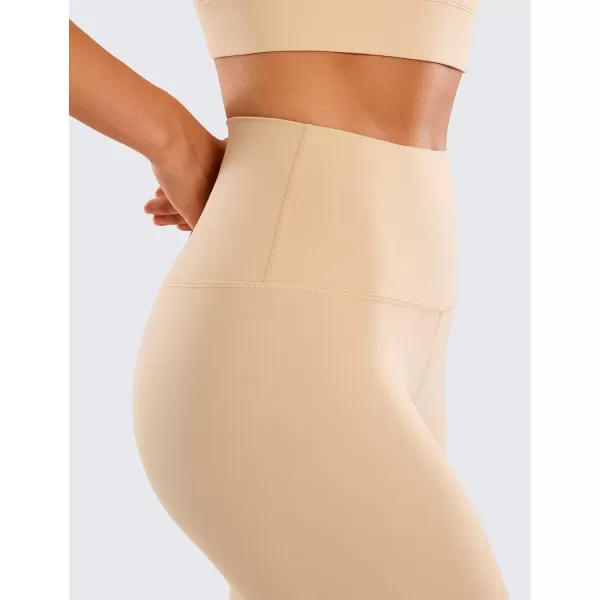 CRZ YOGA Womens Butterluxe High Waist Lounge Capri Leggings 17  19  21  Workout Buttery Soft Crop Yoga Pants17 inches Tan Milkshake