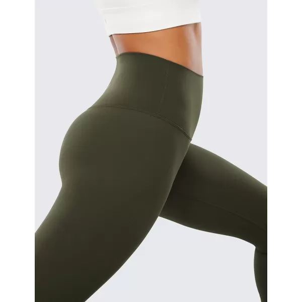 CRZ YOGA Womens Butterluxe High Waist Lounge Capri Leggings 17  19  21  Workout Buttery Soft Crop Yoga Pants19 inches Olive Green