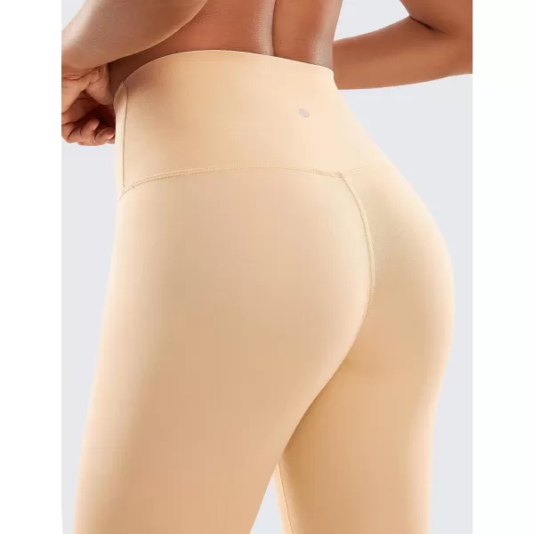 CRZ YOGA Womens Butterluxe High Waist Lounge Capri Leggings 17  19  21  Workout Buttery Soft Crop Yoga Pants19 inches Tan Milkshake