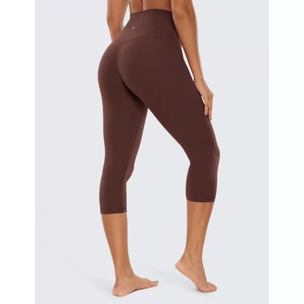 CRZ YOGA Womens Butterluxe High Waist Lounge Capri Leggings 17  19  21  Workout Buttery Soft Crop Yoga Pants19 inches Taupe