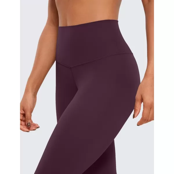 CRZ YOGA Womens Butterluxe High Waist Lounge Capri Leggings 17  19  21  Workout Buttery Soft Crop Yoga Pants21 inches Deep Purple