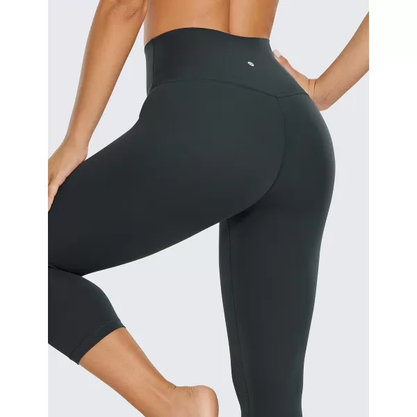 CRZ YOGA Womens Butterluxe High Waist Lounge Capri Leggings 17  19  21  Workout Buttery Soft Crop Yoga Pants21 inches Melanite