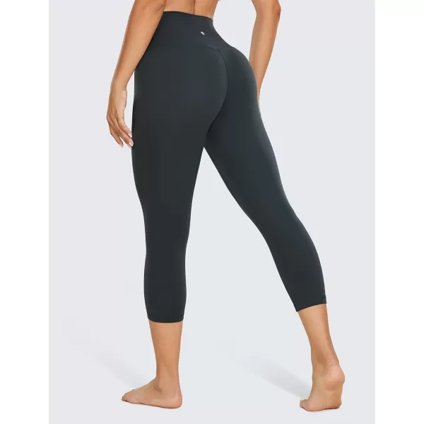 CRZ YOGA Womens Butterluxe High Waist Lounge Capri Leggings 17  19  21  Workout Buttery Soft Crop Yoga Pants21 inches Melanite