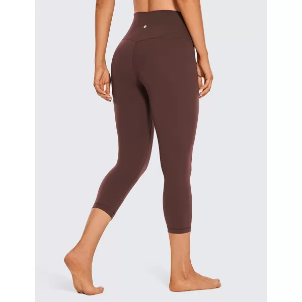 CRZ YOGA Womens Butterluxe High Waist Lounge Capri Leggings 17  19  21  Workout Buttery Soft Crop Yoga Pants21 inches Taupe