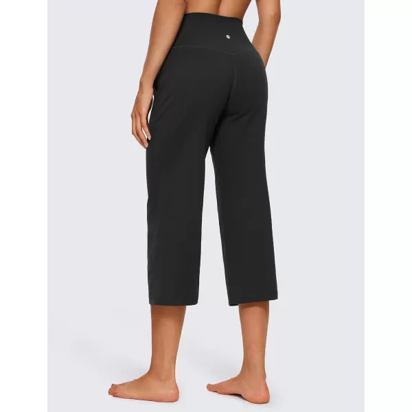 CRZ YOGA Womens Butterluxe High Waist Wide Leg Pants with Pockets 215 Inches  Buttery Soft Lounge Gym Workout Yoga Capris215 inches Black