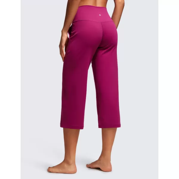 CRZ YOGA Womens Butterluxe High Waist Wide Leg Pants with Pockets 215 Inches  Buttery Soft Lounge Gym Workout Yoga Capris215 inches Magenta Purple