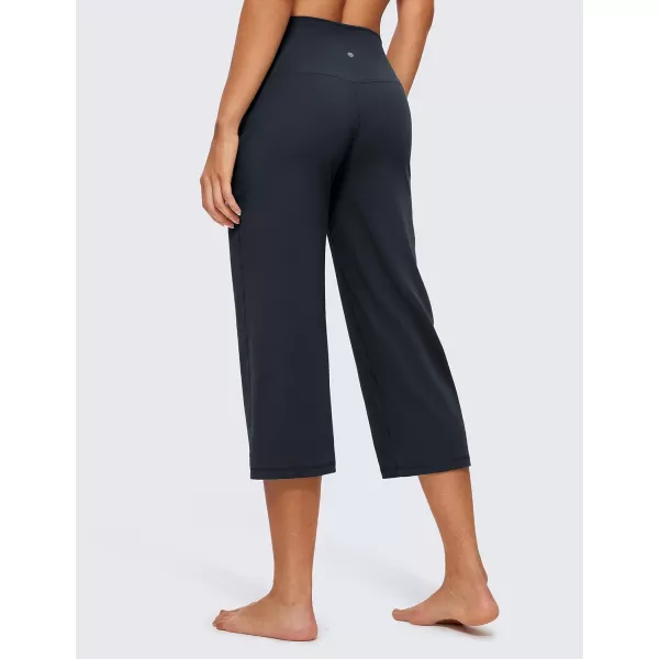 CRZ YOGA Womens Butterluxe High Waist Wide Leg Pants with Pockets 215 Inches  Buttery Soft Lounge Gym Workout Yoga Capris215 inches True Navy