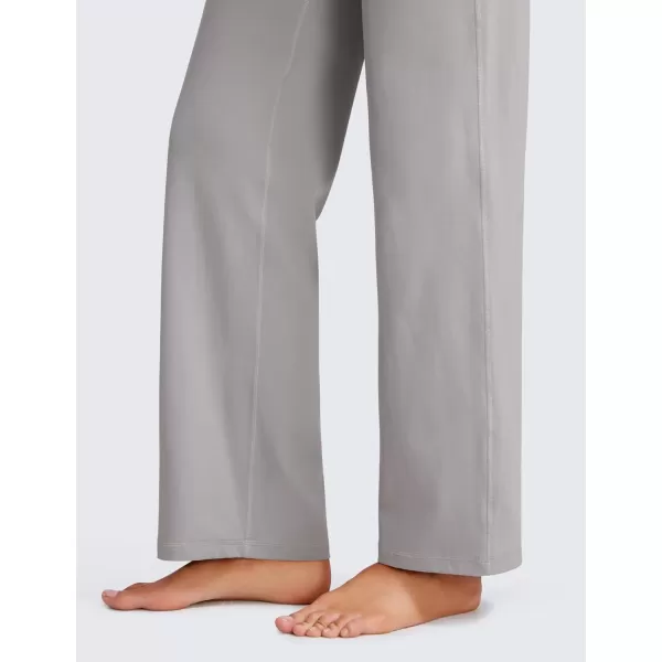 CRZ YOGA Womens Butterluxe High Waist Wide Leg Pants with Pockets 31  Buttery Soft Comfy Casual Yoga Lounge Pants31 Height 53  57 Gull Gray