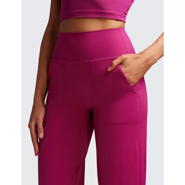 CRZ YOGA Womens Butterluxe High Waist Wide Leg Pants with Pockets 31  Buttery Soft Comfy Casual Yoga Lounge Pants31 Height 53  57 Magenta Purple