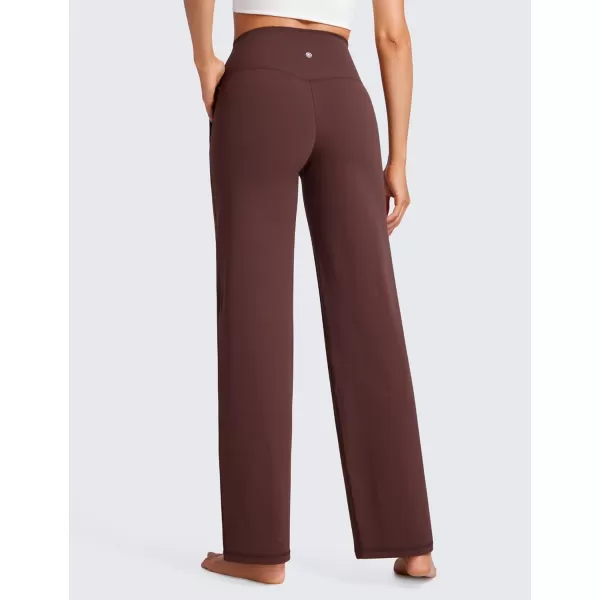 CRZ YOGA Womens Butterluxe High Waist Wide Leg Pants with Pockets 31  Buttery Soft Comfy Casual Yoga Lounge Pants31 Height 53  57 Taupe