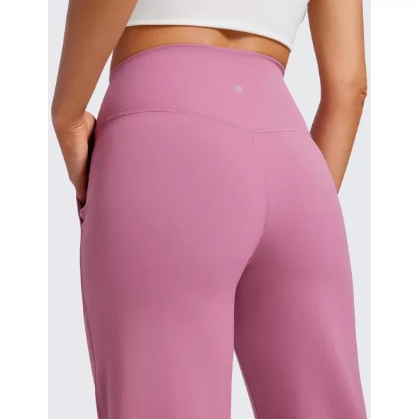 CRZ YOGA Womens Butterluxe High Waist Wide Leg Pants with Pockets 31  Buttery Soft Comfy Casual Yoga Lounge Pants31 Height 53  57 Velvet Dust