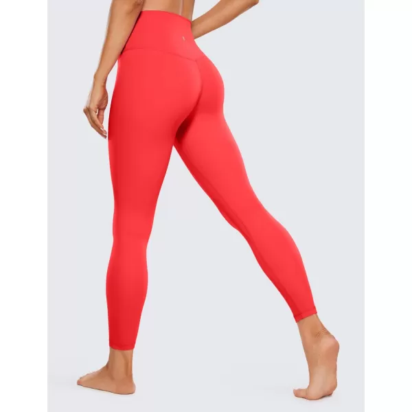 CRZ YOGA Womens Butterluxe High Waisted Yoga Leggings 25 Inches  Buttery Soft Comfy Athletic Gym Workout Pants25 inches Deep Red