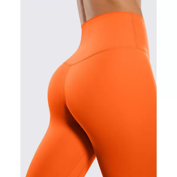 CRZ YOGA Womens Butterluxe High Waisted Yoga Leggings 25 Inches  Buttery Soft Comfy Athletic Gym Workout Pants25 inches Neon Orange