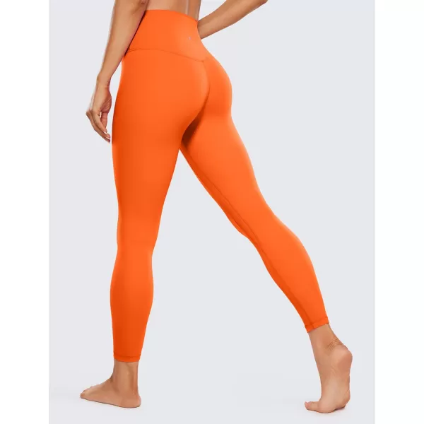 CRZ YOGA Womens Butterluxe High Waisted Yoga Leggings 25 Inches  Buttery Soft Comfy Athletic Gym Workout Pants25 inches Neon Orange