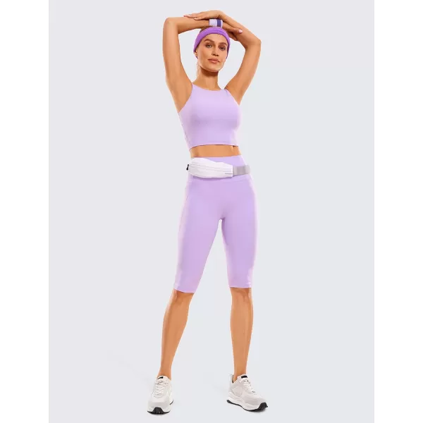 CRZ YOGA Womens Butterluxe Knee Length Capri Leggings 13 Inches  High Waisted Workout Yoga Long Biker Shorts with Pockets13 inches Elfin Purple