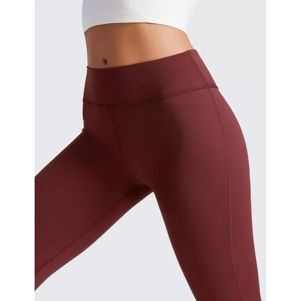 CRZ YOGA Womens Butterluxe Low Rise Flare Leggings 32  Bootcut Yoga Pants with Pockets Wide Leg Buttery Soft Lounge Casual32 Height 55  58 Red Merlot