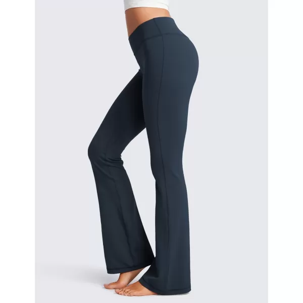 CRZ YOGA Womens Butterluxe Low Rise Flare Leggings 32  Bootcut Yoga Pants with Pockets Wide Leg Buttery Soft Lounge Casual32 Height 55  58 Twilight Blue