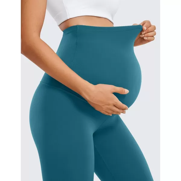 CRZ YOGA Womens Butterluxe Maternity Leggings Over The Belly 25  Buttery Soft Workout Activewear Yoga Pregnancy Pants25 inches Borealis Green