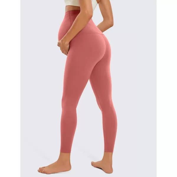 CRZ YOGA Womens Butterluxe Maternity Leggings Over The Belly 25  Buttery Soft Workout Activewear Yoga Pregnancy Pants25 inches Briar Rose