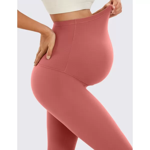 CRZ YOGA Womens Butterluxe Maternity Leggings Over The Belly 25  Buttery Soft Workout Activewear Yoga Pregnancy Pants25 inches Briar Rose