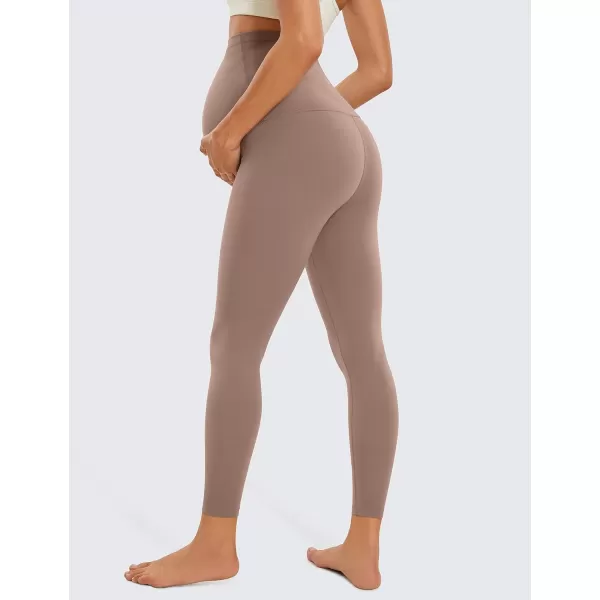 CRZ YOGA Womens Butterluxe Maternity Leggings Over The Belly 25  Buttery Soft Workout Activewear Yoga Pregnancy Pants25 inches Brown Purple