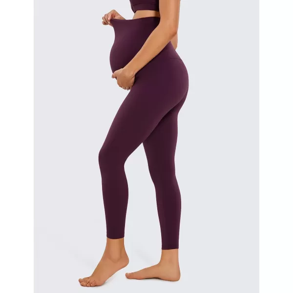 CRZ YOGA Womens Butterluxe Maternity Leggings Over The Belly 25  Buttery Soft Workout Activewear Yoga Pregnancy Pants25 inches Deep Purple