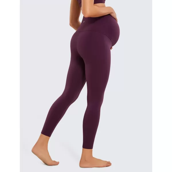 CRZ YOGA Womens Butterluxe Maternity Leggings Over The Belly 25  Buttery Soft Workout Activewear Yoga Pregnancy Pants25 inches Deep Purple