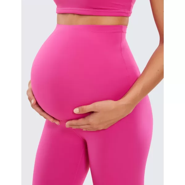 CRZ YOGA Womens Butterluxe Maternity Leggings Over The Belly 25  Buttery Soft Workout Activewear Yoga Pregnancy Pants25 inches Hibiscus Purple