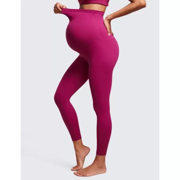 CRZ YOGA Womens Butterluxe Maternity Leggings Over The Belly 25  Buttery Soft Workout Activewear Yoga Pregnancy Pants25 inches Magenta Purple