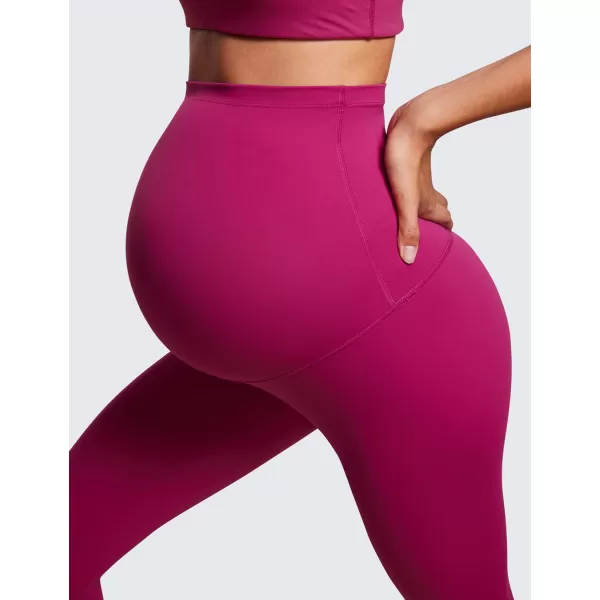 CRZ YOGA Womens Butterluxe Maternity Leggings Over The Belly 25  Buttery Soft Workout Activewear Yoga Pregnancy Pants25 inches Magenta Purple