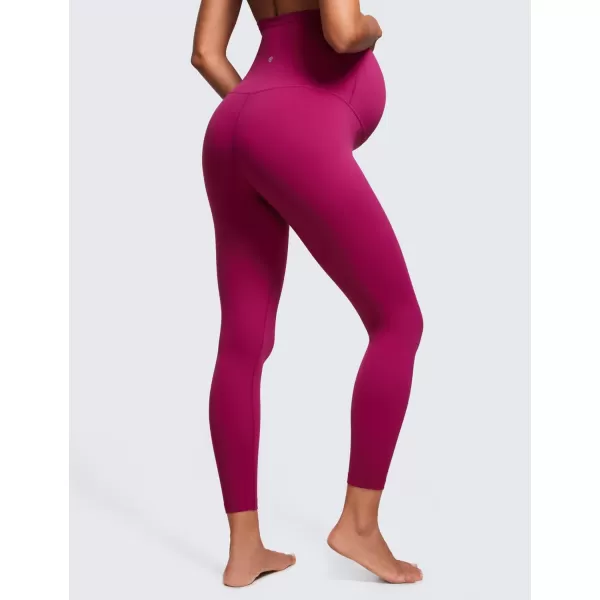 CRZ YOGA Womens Butterluxe Maternity Leggings Over The Belly 25  Buttery Soft Workout Activewear Yoga Pregnancy Pants25 inches Magenta Purple