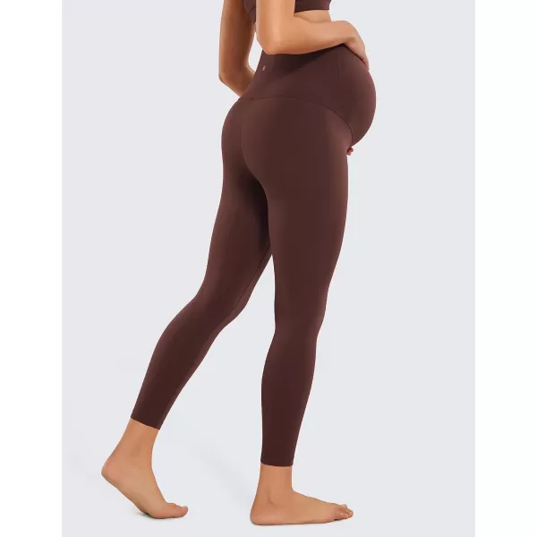 CRZ YOGA Womens Butterluxe Maternity Leggings Over The Belly 25  Buttery Soft Workout Activewear Yoga Pregnancy Pants25 inches Taupe