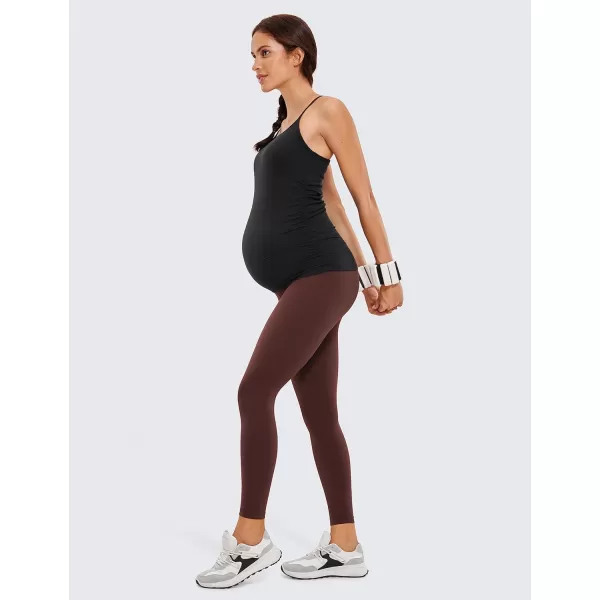 CRZ YOGA Womens Butterluxe Maternity Leggings Over The Belly 25  Buttery Soft Workout Activewear Yoga Pregnancy Pants25 inches Taupe