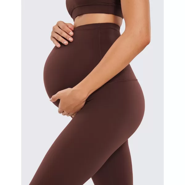 CRZ YOGA Womens Butterluxe Maternity Leggings Over The Belly 25  Buttery Soft Workout Activewear Yoga Pregnancy Pants25 inches Taupe