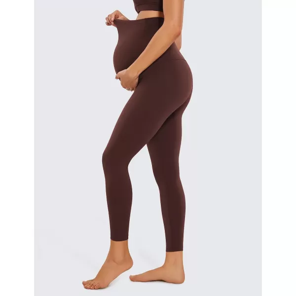 CRZ YOGA Womens Butterluxe Maternity Leggings Over The Belly 25  Buttery Soft Workout Activewear Yoga Pregnancy Pants25 inches Taupe