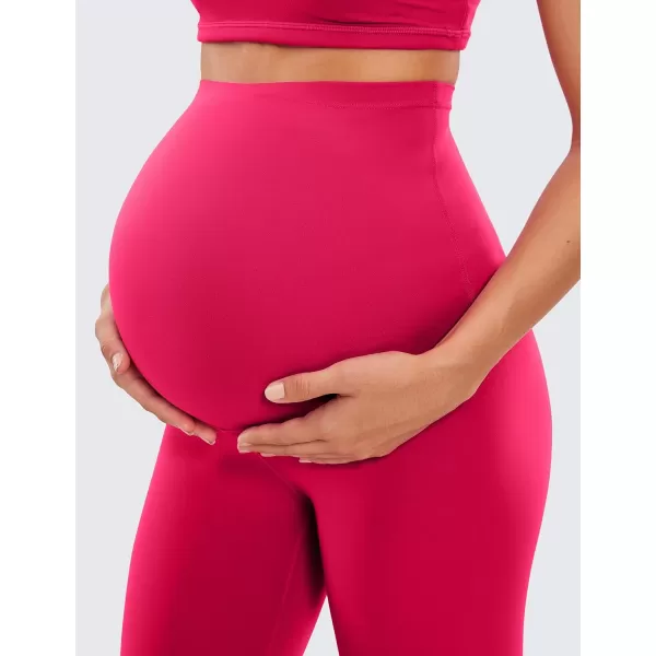 CRZ YOGA Womens Butterluxe Maternity Leggings Over The Belly 25  Buttery Soft Workout Activewear Yoga Pregnancy Pants25 inches Viva Magenta