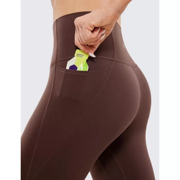 CRZ YOGA Womens Butterluxe Workout Capri Leggings 17  19  21  High Waist Crop Yoga Pants with Pockets Buttery Soft17 inches Taupe