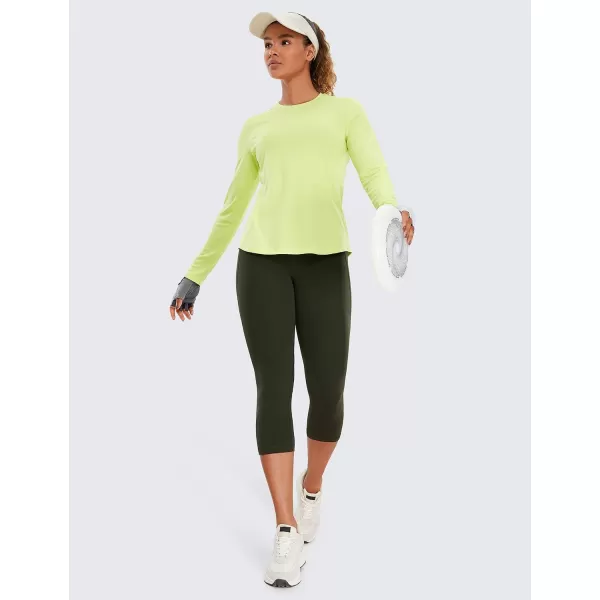 CRZ YOGA Womens Butterluxe Workout Capri Leggings 17  19  21  High Waist Crop Yoga Pants with Pockets Buttery Soft19 inches Olive Green