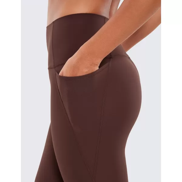 CRZ YOGA Womens Butterluxe Workout Capri Leggings 17  19  21  High Waist Crop Yoga Pants with Pockets Buttery Soft19 inches Taupe