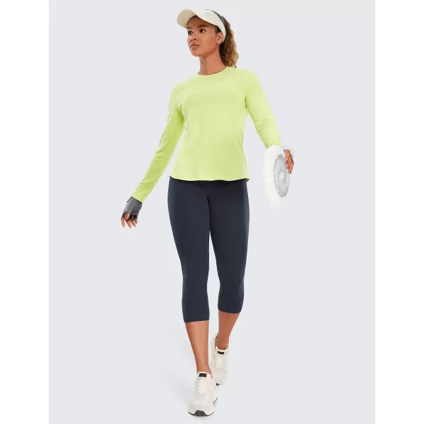 CRZ YOGA Womens Butterluxe Workout Capri Leggings 17  19  21  High Waist Crop Yoga Pants with Pockets Buttery Soft19 inches True Navy
