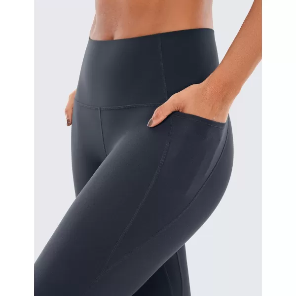 CRZ YOGA Womens Butterluxe Workout Capri Leggings 17  19  21  High Waist Crop Yoga Pants with Pockets Buttery Soft19 inches True Navy
