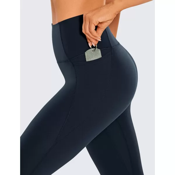 CRZ YOGA Womens Butterluxe Workout Capri Leggings 17  19  21  High Waist Crop Yoga Pants with Pockets Buttery Soft21 inches Twilight Blue