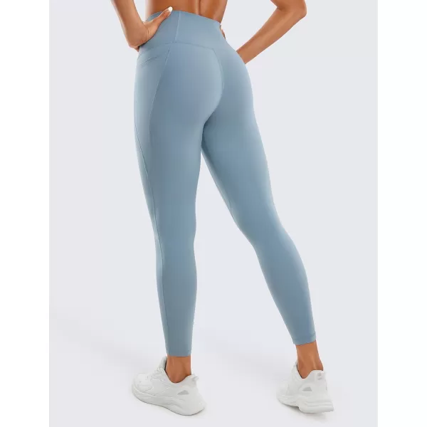 CRZ YOGA Womens Butterluxe Workout Leggings 25  28  High Waisted Gym Yoga Pants with Pockets Buttery Soft25 inches Cambric Blue