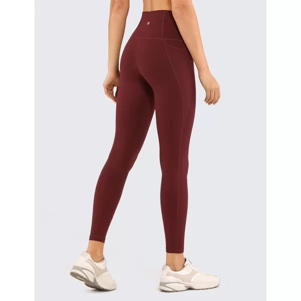 CRZ YOGA Womens Butterluxe Workout Leggings 25  28  High Waisted Gym Yoga Pants with Pockets Buttery Soft25 inches Noctilucence Red