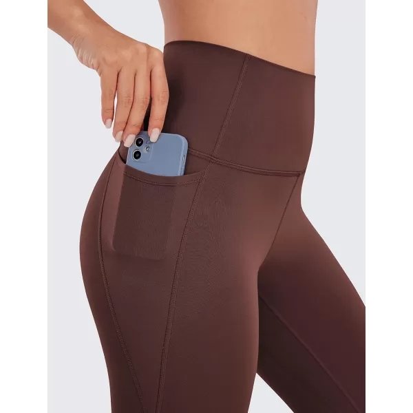 CRZ YOGA Womens Butterluxe Workout Leggings 25  28  High Waisted Gym Yoga Pants with Pockets Buttery Soft25 inches Taupe