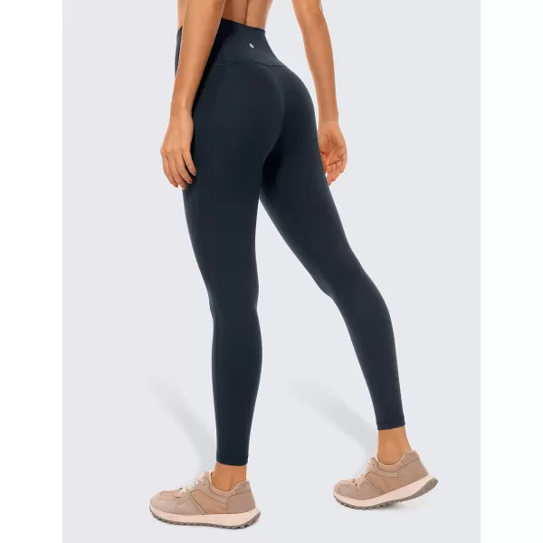 CRZ YOGA Womens Butterluxe Workout Leggings 25  28  High Waisted Gym Yoga Pants with Pockets Buttery Soft25 inches True Navy