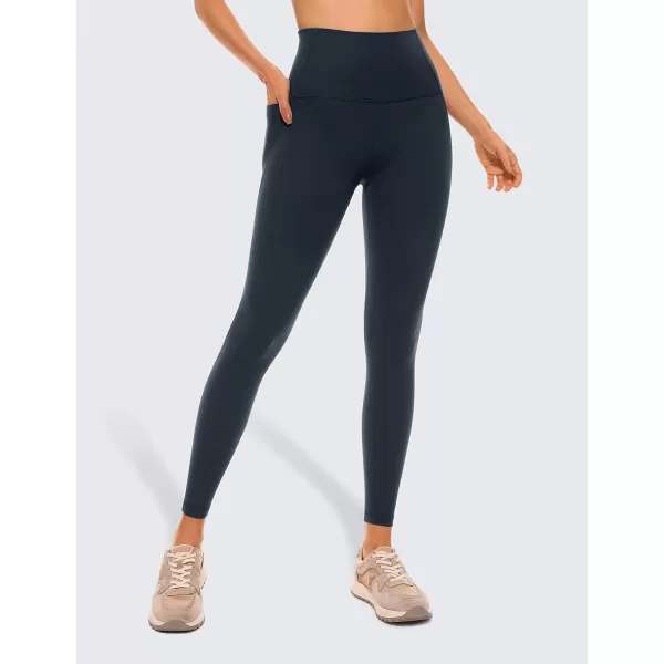 CRZ YOGA Womens Butterluxe Workout Leggings 25  28  High Waisted Gym Yoga Pants with Pockets Buttery Soft25 inches True Navy