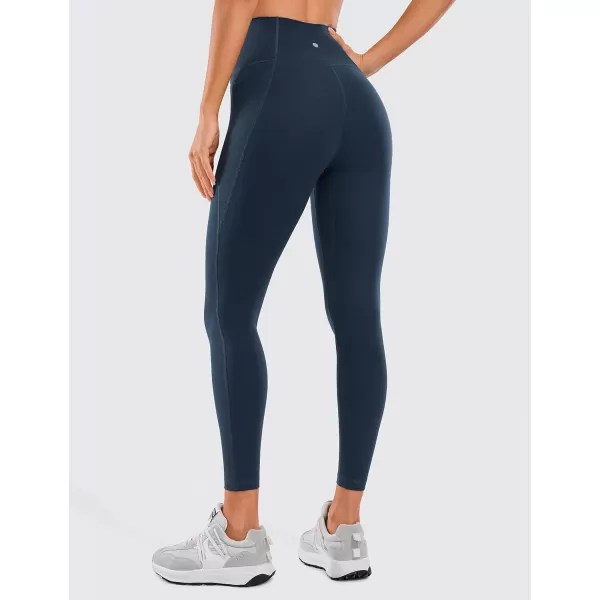 CRZ YOGA Womens Butterluxe Workout Leggings 25  28  High Waisted Gym Yoga Pants with Pockets Buttery Soft25 inches Twilight Blue