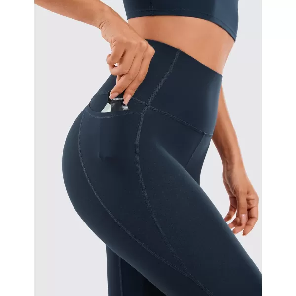 CRZ YOGA Womens Butterluxe Workout Leggings 25  28  High Waisted Gym Yoga Pants with Pockets Buttery Soft25 inches Twilight Blue